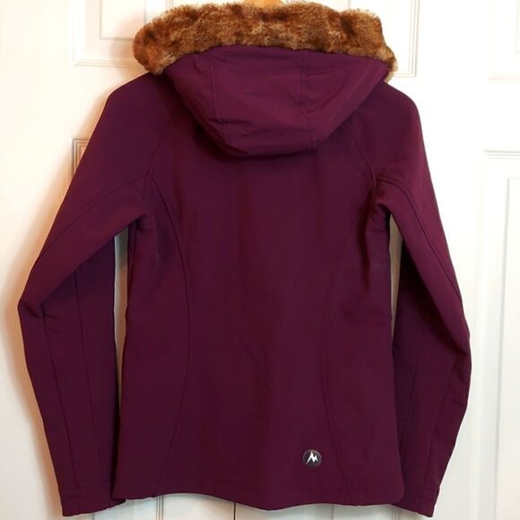 Marmot Purple Fur Trim Hooded Furlong Jacket Sz S - Picture 3 of 12